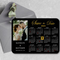 Elegant Gold Glitter Script Photo Save the Date