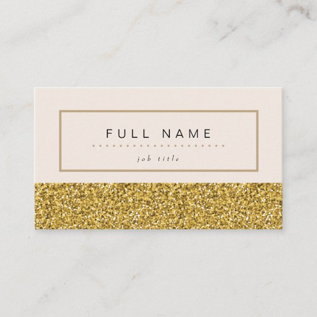 Elegant Gold Glitter Sparkles Business Cards (Front)
