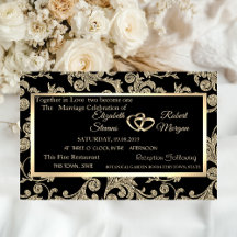 Elegant Gold Glitter Swirls, Frame Wedding