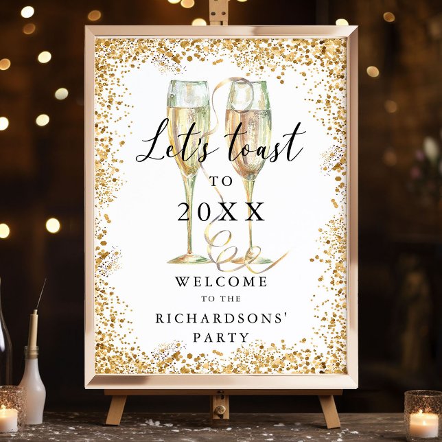 Elegant Gold Glitter Welcome Sign (Creator Uploaded)