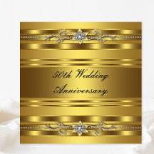 Elegant Gold Golden 50th Wedding Anniversary