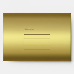 Elegant Gold Gradient Custom Return Address Envelope