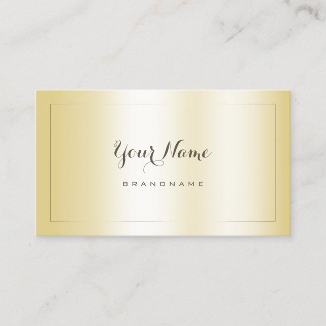 Elegant Gold Gradient Effect Professional Trendy Business Card (Front)