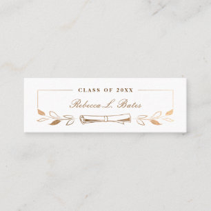 Elegant Gold Graduate Name Card