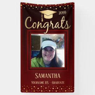 Elegant Gold Graduation Class of 2022 Photo Banner