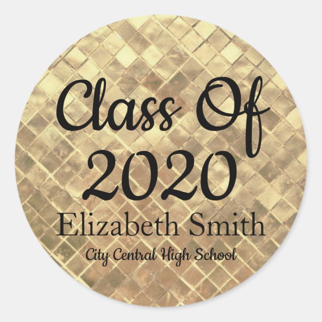 Elegant Gold Graduation Envelope Seals (Front)