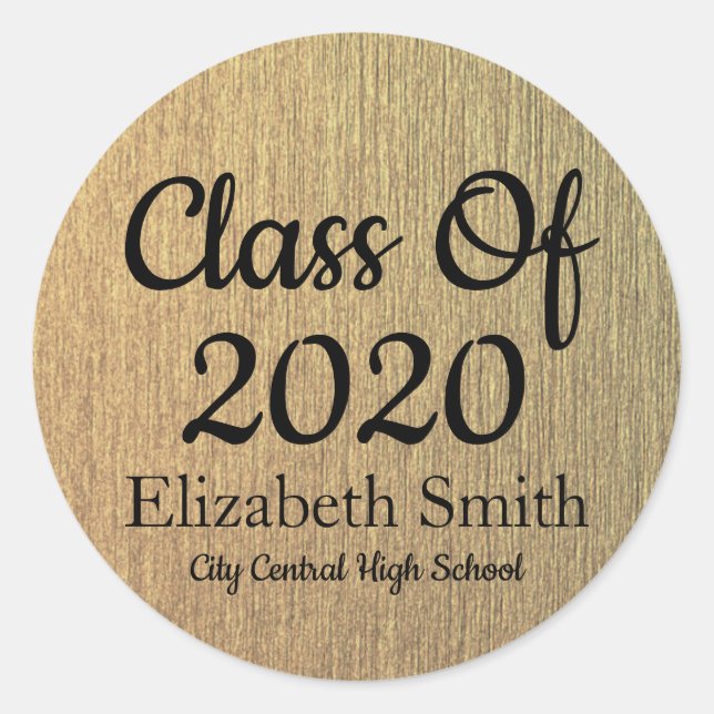 Elegant Gold Graduation Envelope Seals (Front)