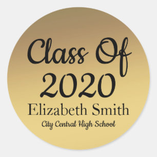 Elegant Gold Graduation Envelope Seals