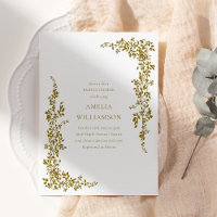 Elegant Gold Greenery Bridal Shower Frame Formal