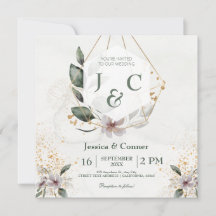 Elegant Gold Greenery Wedding 