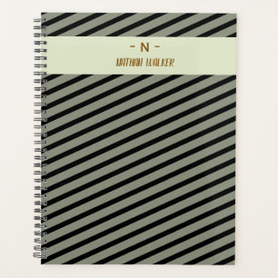 Elegant Gold & Grey Monogram I Minimalist Elegant  Planner