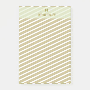 Elegant Gold & Grey Monogram I Minimalist Elegant Post-it Notes