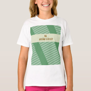Elegant Gold & Grey Monogram I Minimalist Elegant T-Shirt