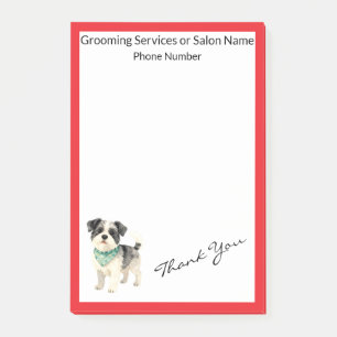 Elegant Gold Grooming Dog Personalised Collection Post-it Notes