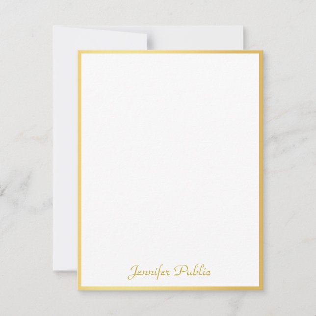 Elegant Gold Hand Script Personalised Template (Front)