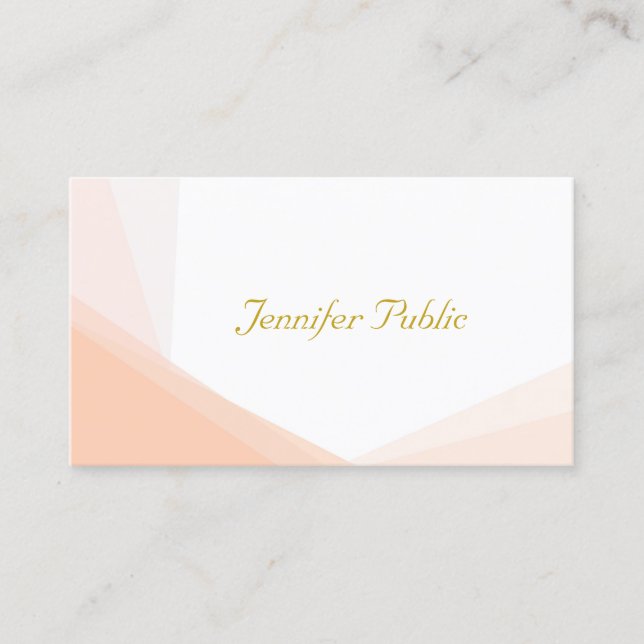 Elegant Gold Handwritten Name Professional Modern Business Card (Front)
