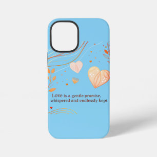 Elegant Gold Heart Love Art iPhone 12 Mini Case