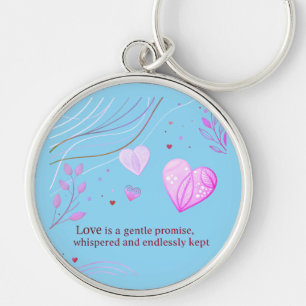 Elegant Gold Heart Love Art  Key Ring