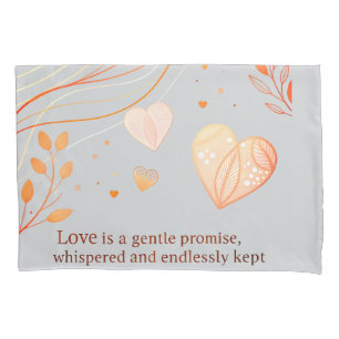 Elegant Gold Heart Love Art  Pillowcase