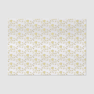 Elegant Gold Hearts Design Pattern Tissue Paper