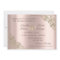 Elegant Gold Hearts Rose Gold Wedding Invitation
