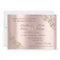 Elegant Gold Hearts Rose Gold Wedding Invitation