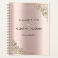 Elegant Gold Hearts Rose Gold Wedding 