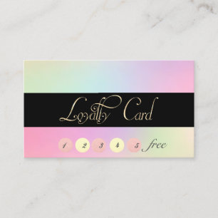 Elegant Gold, Holographic  Loyalty Card