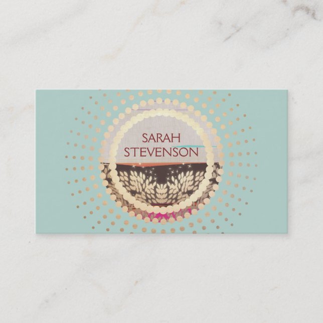 Elegant Gold Horizon Country Nature Business Card (Front)