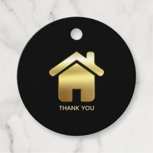  Elegant Gold House Symbol Real Estate Design Favour Tags