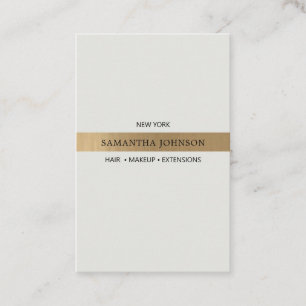 Elegant, Gold (imitation), Stripe Business Card