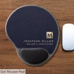 Elegant Gold Initial Logo Gel Mouse Mat<br><div class="desc">Add a touch of elegance to your workspace with this stylish blue gel mouse pad featuring a gold initial logo. The smooth gel surface provides a comfortable and accurate mousing experience, while the non-slip backing keeps the pad securely in place. Perfect for use in the office or as a promotional...</div>
