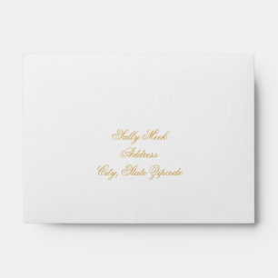 Elegant Gold Interior Wedding RSVP Envelope