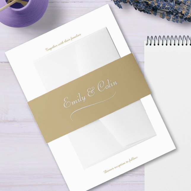 Elegant Gold Invitation Belly Band (Creator Uploaded)
