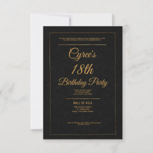 Elegant Gold Invitation Card