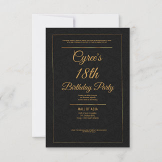 Elegant Gold Invitation Card