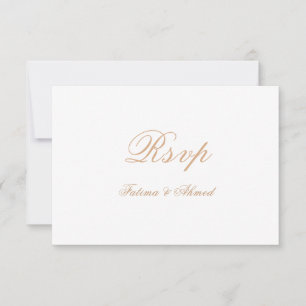 Elegant Gold Islamic Muslim Wedding RSVP Card