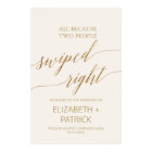 Elegant Gold Ivory Swiped Right Wedding Welcome