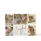 Elegant Gold JOYFUL Multi Photo Christmas