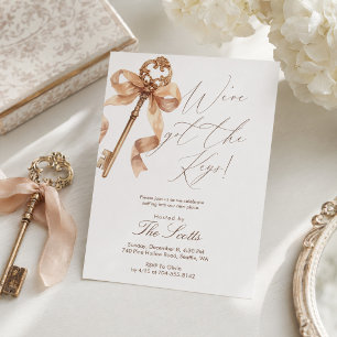 Elegant Gold Key We Got The Keys Housewarming Invitation