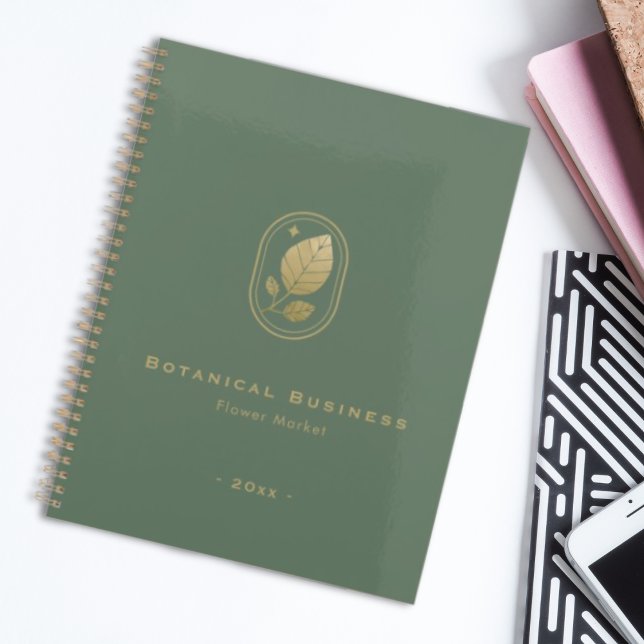 Elegant Gold Leaf Minimal Botanical Green Modern  Planner (Elegant Gold Leaf Minimal Botanical Green Modern Planner)