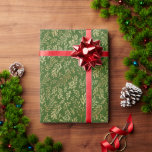 Elegant Gold Leaf Pattern Green Christmas Wrapping Paper<br><div class="desc">Elegant Gold Leaf Pattern Green Christmas.  The background color can be changed if you so wish via the Customize option.</div>