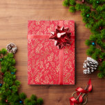 Elegant Gold Leaf Pattern Red Christmas Wrapping Paper<br><div class="desc">Elegant Gold Leaf Pattern Red Christmas.  The background color can be changed if you so wish via the Customize option.</div>