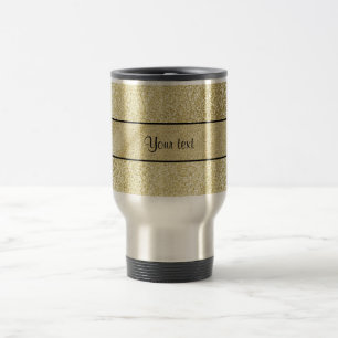 Elegant Gold Leaf Travel Mug