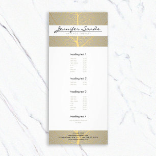 Elegant Gold Leaf Tree Pattern Rack Card