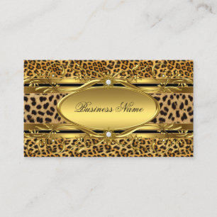 Elegant Gold Leopard print Business Card
