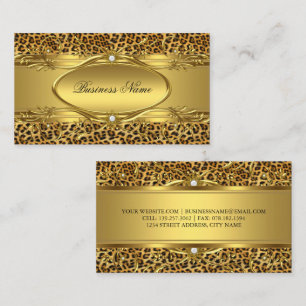 Elegant Gold Leopard print Business Card