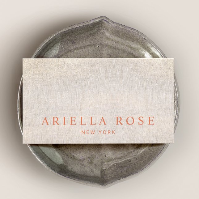 Elegant Gold Linen Professional Business Card (Creator Uploaded)