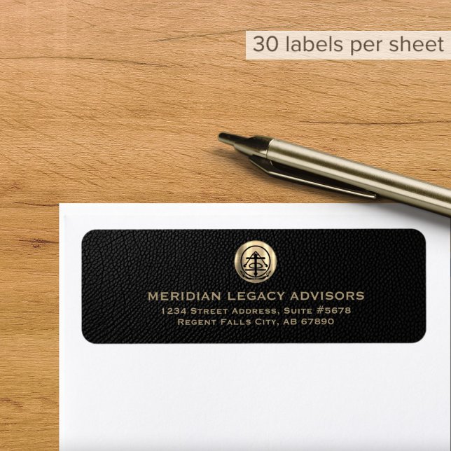 Elegant Gold Logo Return Label (Creator Uploaded)