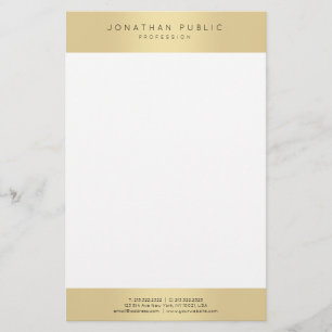 Elegant Gold Look Glamourous Template Modern Trend Stationery